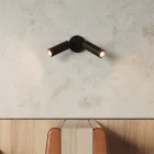 Creative Cables lámpatest Lámpa 2 spotlámpával, Tub-E14 lámpaernyővel és kerek rozettával