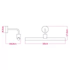 Creative Cables fali lámpa Fermaluce Esse14, fém fali lámpa hajlított kiterjesztéssel