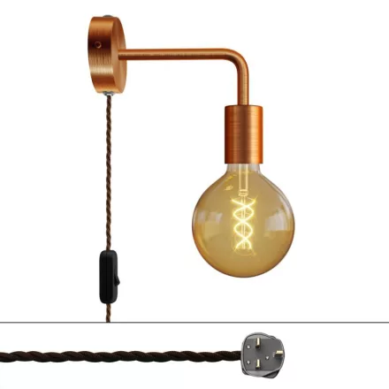 Creative Cables design lámpa Spostaluce fém lámpa ívelt kiterjesztéssel APM4FC2LRASEXRASINNTZ22-L
