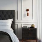 Creative Cables fali lámpa Fermaluce Metal, fém fali lámpa Tub-E14-es foglalattal és hajlított kiterjesztéssel APM4RASSPOT-L