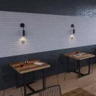 Creative Cables fali lámpa Fermaluce Metal, fém fali lámpa Tub-E14-es foglalattal és hajlított kiterjesztéssel