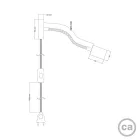 Creative Cables spotlámpa Spostaluce lámpa állítható Flex 30 GU1d0 spotlámpával APMFC2LFLGUTIS30TISRM75EUBRM03-L