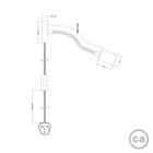 Creative Cables spotlámpa Spostaluce lámpa állítható Flex 30 GU1d0 spotlámpával APMFC2LFLGUTIS30TISRM75INBRM03-L