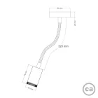 Creative Cables mennyezeti lámpa Fali és mennyezeti Mini SPOTLIGHT lámpa GU1d0 Flex 30 APMFLGURAS30VNRM74-L