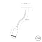 Creative Cables mennyezeti lámpa Fali és mennyezeti Mini SPOTLIGHT lámpa GU1d0 Flex 30 APMFLGUTIS30TISRM04-L