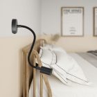 Creative Cables spotlámpa Fermaluce Flex 30 lámpa mini rozettával, kapcsolóval és mini spotlámpával APMSWFLGUVN30VNRM04-L