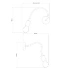 Creative Cables spotlámpa Fermaluce Flex 30 lámpa mini rozettával, kapcsolóval és mini spotlámpával APMSWFLGUVN30VNRM04-L