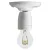 Creative-Cables Fermaluce Monochrome, the porcelain wall or ceiling light source APP1BI mennyez