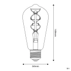 Creative Cables design lámpa LED izzó Arany B01 5V kollekció Spirál izzószál Edison ST64 BB-B01 LED