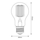 Creative Cables design lámpa LED izzó Clear B03 5V Collection Függőleges izzószál Drop A60 LED átlátszó