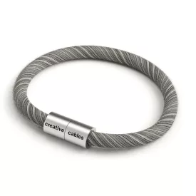   Creative Cables lámpakábel Karkötő matt ezüst mágneses kapcsokkal és ERC37 kábellel BRC-L-CERC37