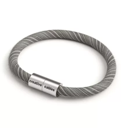 Creative Cables lámpakábel Karkötő matt ezüst mágneses kapcsokkal és ERC37 kábellel BRC-L-CERC37