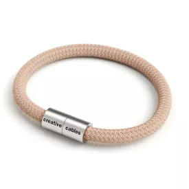   Creative Cables lámpakábel Karkötő matt ezüst mágneses kapcsokkal és RD71 kábellel BRC-L-CRD71