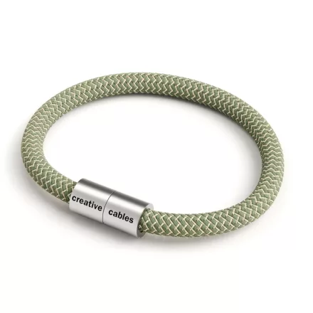 Creative Cables lámpakábel Karkötő matt ezüst mágneses kapcsokkal és RD72 kábellel BRC-L-CRD72