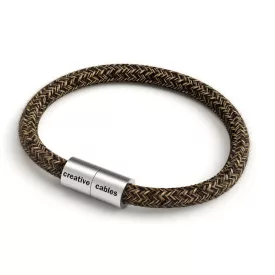   Creative Cables lámpakábel Karkötő matt ezüst mágneses kapcsokkal és RN04 kábellel BRC-L-CRN04