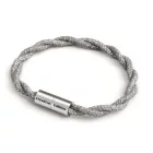 Creative Cables lámpakábel Karkötő matt ezüst mágneses kapcsokkal és TN02 kábellel BRC-L-CTN02