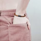 Creative Cables lámpakábel Karkötő matt fekete mágneses kapcsokkal és RM22 kábellel BRC-L-NRM22