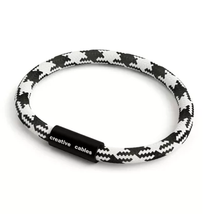 Creative Cables lámpakábel Karkötő matt fekete mágneses kapcsokkal és RP04 kábellel BRC-L-NRP04