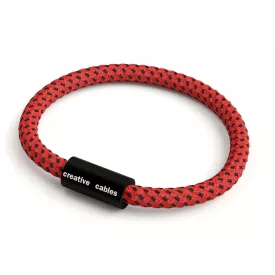   Creative Cables lámpakábel Karkötő matt fekete mágneses kapcsokkal és RT94 kábellel BRC-L-NRT94