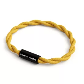   Creative Cables lámpakábel Karkötő matt fekete mágneses zárral és TM25 kábellel BRC-L-NTM25