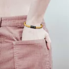 Creative Cables lámpakábel Karkötő matt fekete mágneses zárral és TM25 kábellel BRC-L-NTM25