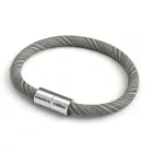Creative Cables lámpakábel Karkötő matt ezüst mágneses kapcsokkal és ERC37 kábellel BRC-S-CERC37