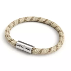   Creative Cables lámpakábel Karkötő matt ezüst mágneses kapcsokkal és RD53 kábellel BRC-S-CRD53