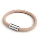 Creative Cables lámpakábel Karkötő matt ezüst mágneses kapcsokkal és RD71 kábellel BRC-S-CRD71