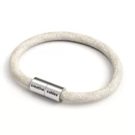   Creative Cables lámpakábel Karkötő matt ezüst mágneses kapcsokkal és RN01 kábellel BRC-S-CRN01