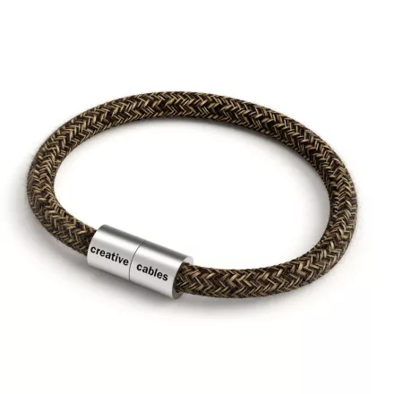 Creative Cables lámpakábel Karkötő matt ezüst mágneses kapcsokkal és RN04 kábellel BRC-S-CRN04