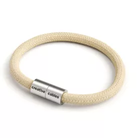   Creative Cables lámpakábel Karkötő matt ezüst mágneses kapcsokkal és RN06 kábellel BRC-S-CRN06