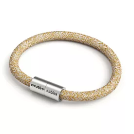   Creative Cables lámpakábel Karkötő matt ezüst mágneses kapcsokkal és RS82 kábellel BRC-S-CRS82