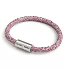 Creative Cables lámpakábel Karkötő matt ezüst mágneses kapcsokkal és RS83 kábellel BRC-S-CRS83