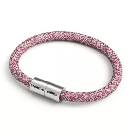   Creative Cables lámpakábel Karkötő matt ezüst mágneses kapcsokkal és RS83 kábellel BRC-S-CRS83