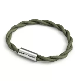   Creative Cables lámpakábel Karkötő matt ezüst mágneses kapcsokkal és TC63 kábellel BRC-S-CTC63