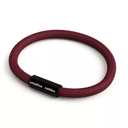 Creative Cables lámpakábel Karkötő matt fekete mágneses kapcsokkal és RM19 kábellel BRC-S-NRM19