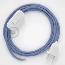  Creative Cables textil lámpakábel Lámpakábel, RM07 lila műselyem 1,80 m. Ki a kapcsoló és CABBTO054