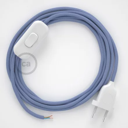 Creative Cables textil lámpakábel Lámpakábel, RM07 lila műselyem 1,80 m. Ki a kapcsoló és CABBTO054
