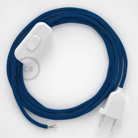 Creative Cables kapcsoló Lámpakábel, RM12 kék rayon 1,80 m. Ki a kapcsoló és CABBTO060