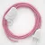 Creative Cables textil lámpakábel Lámpakábel, RZ08 fukszia cikkcakkos műselyem 1,80 m. Ki a kapcsoló CABBTO106