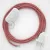 Creative Cables textil lámpakábel Lámpakábel, RZ09 piros cikkcakkos műselyem 1,80 m. Ki a kapcsoló CABBTO107