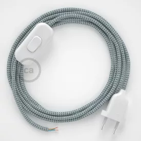   Creative Cables textil lámpakábel Lámpakábel, RT14 stracciatella műselyem 1,80 m. Ki a kapcsoló és CABBTORT14