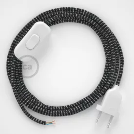   Creative Cables textil lámpakábel Lámpakábel, RT41 csillagos műselyem 1,80 m. Ki a kapcsoló és CABBTORT41