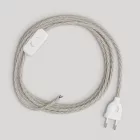 Creative Cables lámpakábel Lámpa vezetéke fehér fonott kábellel, 1,80 m CABBTOTN01