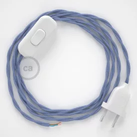   Creative Cables textil lámpakábel Lámpakábel, TM07 lila műselyem 1,80 m. Ki a kapcsoló és CABBTR004