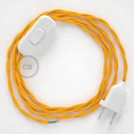   Creative Cables textil lámpakábel Lámpakábel, TM10 sárga műselyem 1,80 m. Ki a kapcsoló és CABBTR008