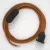 Creative Cables textil lámpakábel Lámpakábel, RM22 whisky műselyem 1,80 m. Ki a kapcsoló és CABNTO077