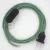 Creative Cables textil lámpakábel Lámpakábel, RZ06 zöld cikcakkos műselyem 1,80 m. Ki a kapcsoló CABNTO102