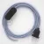 Creative Cables textil lámpakábel Lámpakábel, RZ07 lila cikcakkos műselyem 1,80 m. Ki a kapcsoló CABNTO104