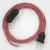 Creative Cables kapcsoló Lámpakábel, RZ09 piros cikcakkos rayon 1,80 m. Ki a kapcsoló CABNTO107